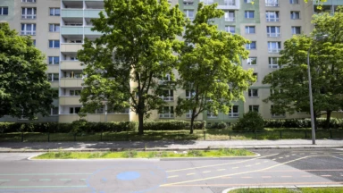 Das Foto zeigt einen Grünen Gully in der Singerstraße in Berlin-Mitte.